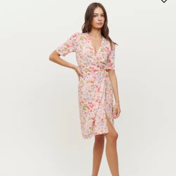 BOGO NWT Reformation Laurent Wrap Dress - Picture 5 of 6